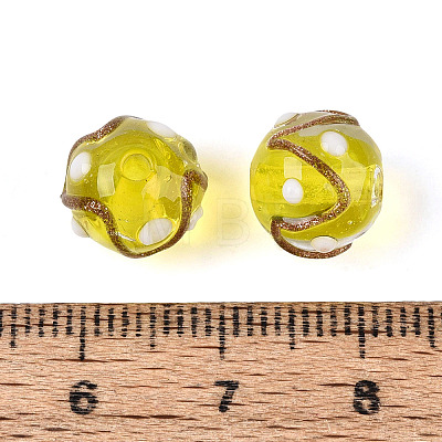 Handmade Gold Sand Lampwork Beads LAMP-N038-01D-1