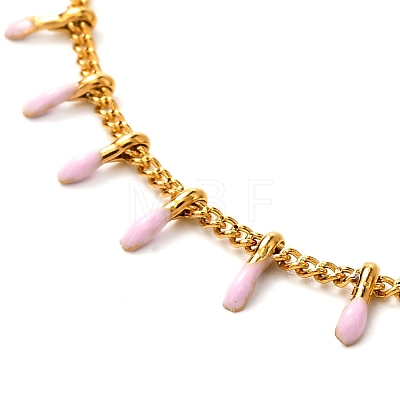 304 Stainless Steel Enamel Curb Chain Necklaces & Bracelet Set SJEW-JS01218-1