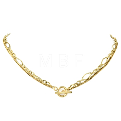 304 Stainless Steel Curb Chain & Figaro Chain Necklaces NJEW-JN06022-1