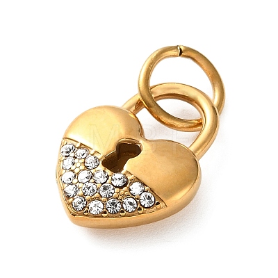 304 Stainless Steel Rhinestone Pendants RB-CBA324D-01G-12-1