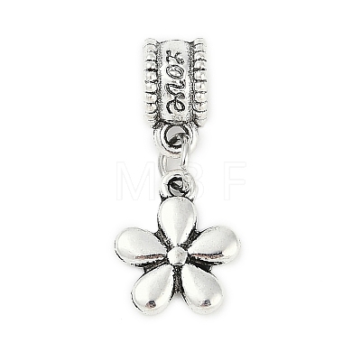 Rack Plating Brass European Dangle Charms KK-R200-01AS-01-1