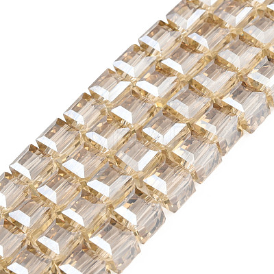 Electroplate Glass Bead Strands EGLA-R064-6mm-07-1