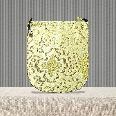 Chinese Style Brocade Drawstring Gift Blessing Bags PW-WG35235-02-1