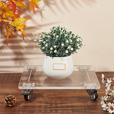 Acrylic Holder Tray for Planter Pots AJEW-WH0166-23C-1