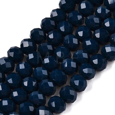 Opaque Solid Color Imitation Jade Glass Beads Strands EGLA-A044-P4mm-D16-1