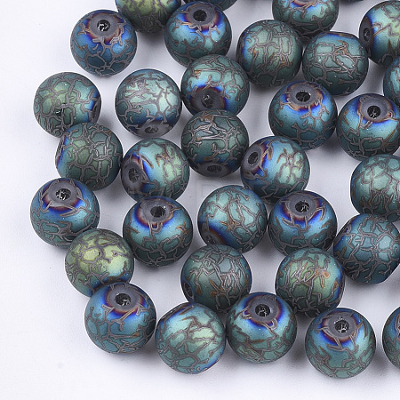 Electroplate Glass Beads EGLA-S178-03B-1