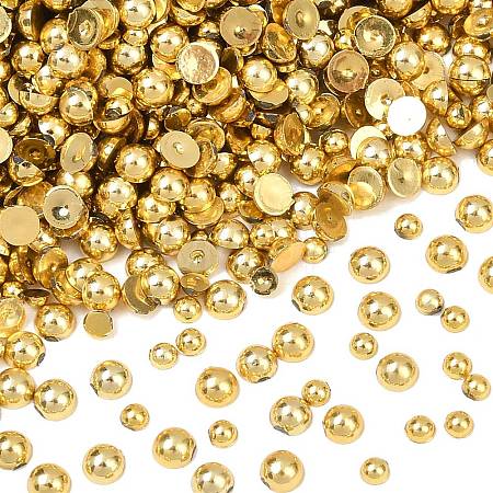 Electroplated Opaque Flat Back Resin Cabochons RESI-XCP0002-45A-1