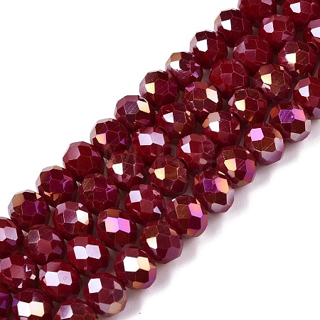 Electroplate Glass Beads Strands LS-EGLA-A044-P8mm-B02-1