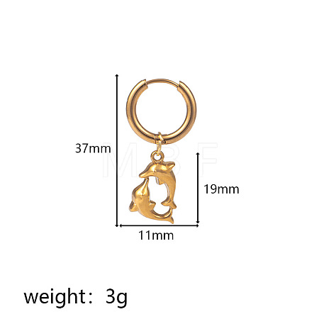 304 Stainless Steel Hoop Dangle Earrings WG37D9E-03-1