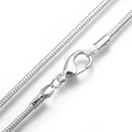 Brass Round Snake Chain Necklaces NJEW-BB10864-22-1