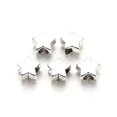 Tibetan Style Alloy European Beads TIBE-N006-100AS-LF-1
