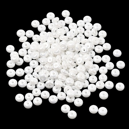 Baking Paint Opaque Glass Beads GLAA-A045-01-1