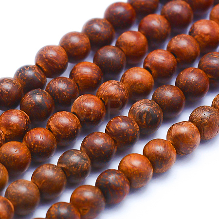 Natural Wood Beads Strands X-WOOD-P011-06-6mm-1