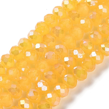 Baking Electroplate Glass Beads Strands DGLA-A039-J10mm-B13-1