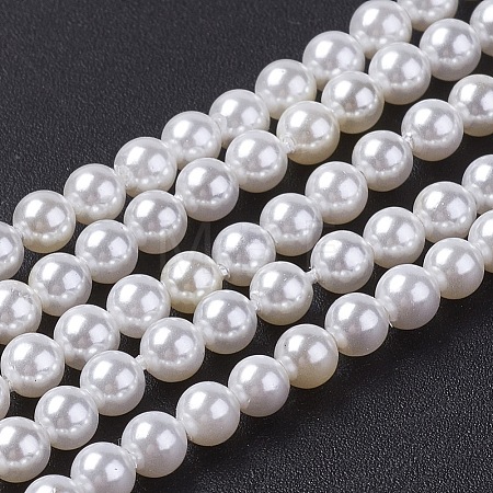 Shell Pearl Bead Strands X-BSHE-P023-5mm-1