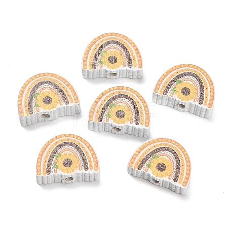 Printed Wood Beads WOOD-D289-02H-1