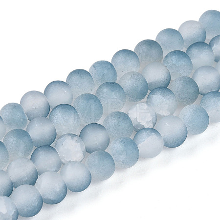 Crackle Glass Beads Strands GLAA-N009-6mm-06-1