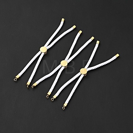 Half Finished Twisted Milan Rope Slider Bracelets FIND-G032-01G-20-1