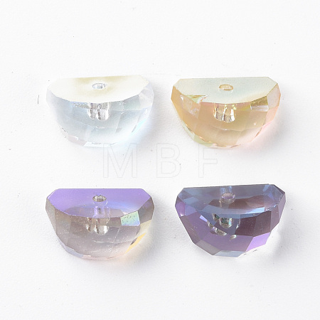 Electroplated Glass Charms EGLA-N006-014-1
