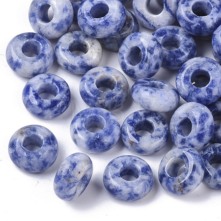Natural Blue Spot Jasper European Beads X-G-Q503-09-1