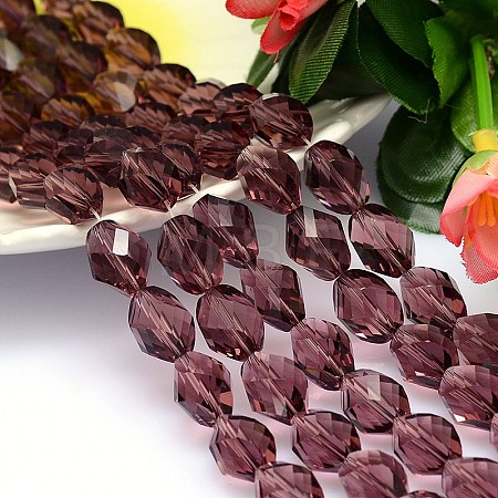 Faceted Polyhedron Imitation Austrian Crystal Bead Strands G-M190-13x10mm-11A-1