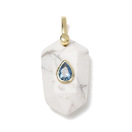 Natural Howlite Pendants GG-CBA5FCC-01G-02-1