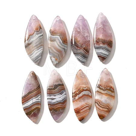 Natural Amethyst Lace Agate Pendants G-A244-07A-1