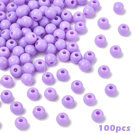 100Pcs Opaque Acrylic Beads MACR-YW0003-84C-1