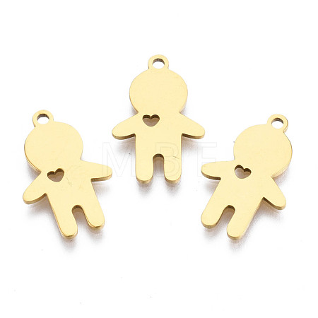 Ion Plating(IP) 201 Stainless Steel Pendants STAS-T044-268G-1