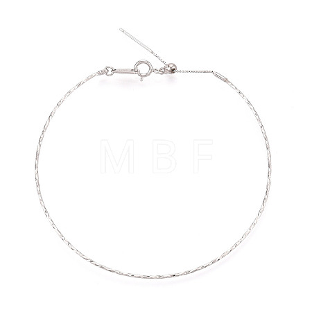 Adjustable 925 Sterling Silver Slider Bangle STER-N016-52P-1