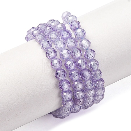 Cubic Zirconia Beads Strands G-G792-47-09C-1