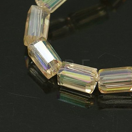 Electroplate Glass Beads EGLA-J023-8x4mm-07-1