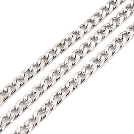 Tarnish Resistant 304 Stainless Steel Cuban Link Chains CHS-K016-02B-P-1