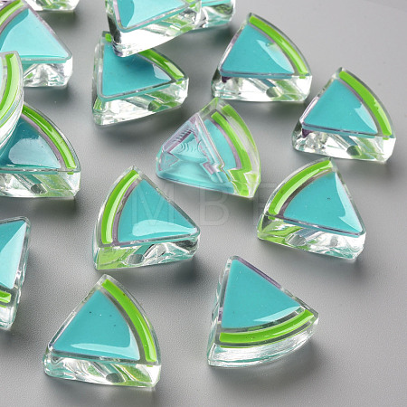 Transparent Enamel Acrylic Beads TACR-S155-001G-1