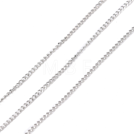 Tarnish Resistant 304 Stainless Steel Curb Chains CHS-D033-02P-01-1