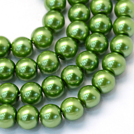 Baking Paint Glass Pearl Bead Strands X-HY-Q003-3mm-13-1