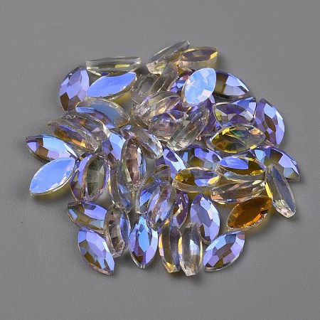 Transparent K9 Glass Cabochons GLAA-TAC0012-15A-1