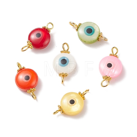 Natural Freshwater Shell Connector Charms PALLOY-JF01692-1