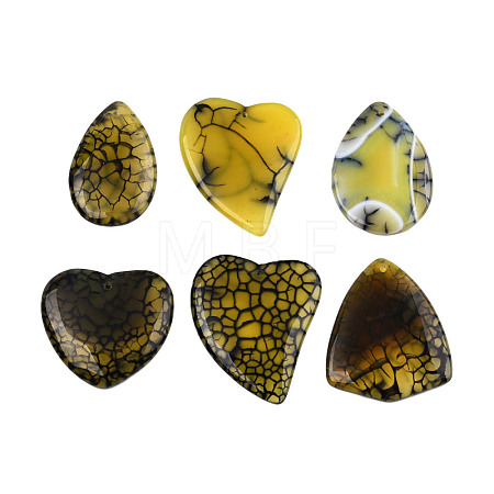 Natural Crackle Agate Big Pendants G-S208-02-1