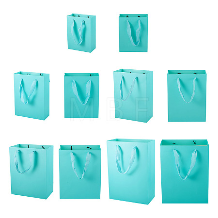 10Pcs 5 Sizes Kraft Paper Gift Shopping Bags Set ABAG-TA0002-23C-1