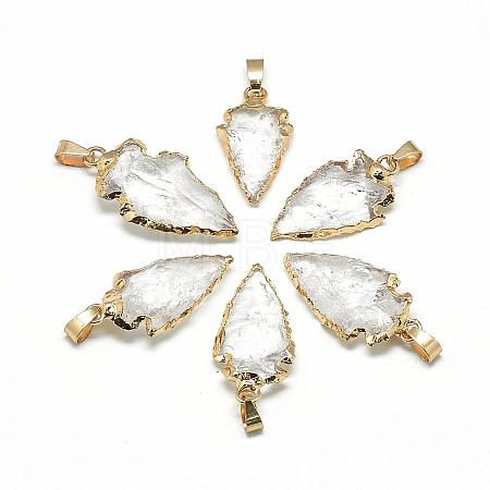 Natural Quartz Crystal Pendants G-Q490-A01-1