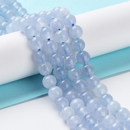 Dyed Natural Malaysia Jade Beads Strands G-G021-02A-07-1