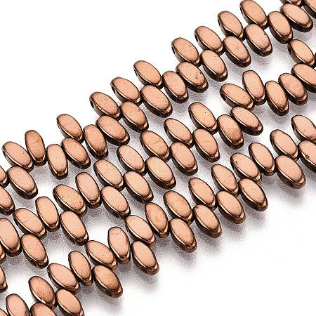 Electroplated Synthetic Non-magnetic Hematite Beads Strands G-T139-65C-1