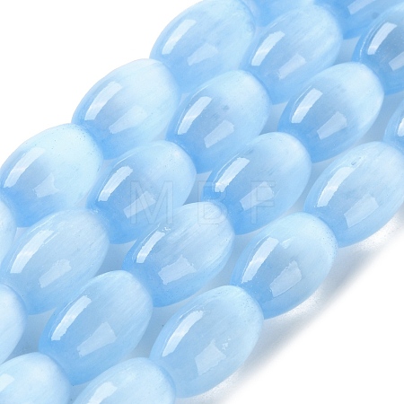 Macaron Color Natural Selenite Beads Strands G-B102-A01-07-1