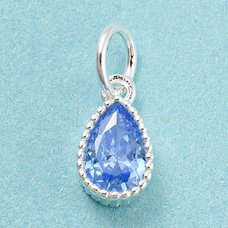 925 Sterling Silver Birthstone Charms STER-G035-01B-03-1