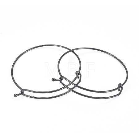Ion Plating(IP) 304 Stainless Steel Bangle Making BJEW-L604-09B-1
