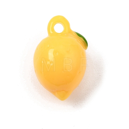 Opaque Resin Imitation Fruit Pendants RE-CBAE54B-02E-1