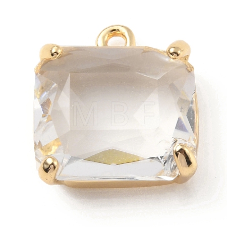 Brass with K9 Glass Pendants X-KK-C024-01KCG-1