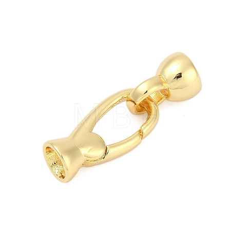 Brass Fold Over Clasps KK-U016-25G-1