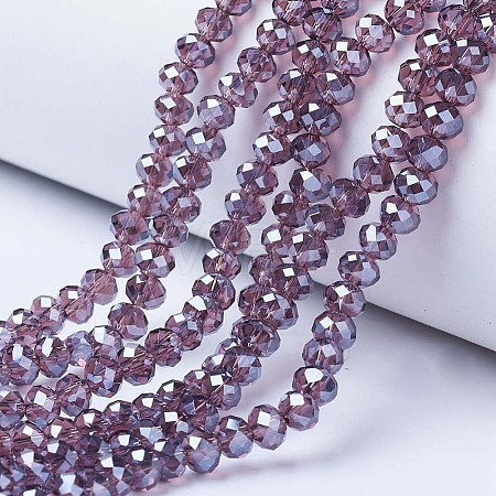 Electroplate Glass Beads Strands EGLA-A034-T2mm-A05-1